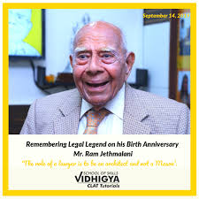 Lawyer Ram Jethmalani: A Legend in Indian Legal History