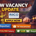 Junior Legal Officer Vacancy at RIICO 2026 – Apply Online for 14 Posts